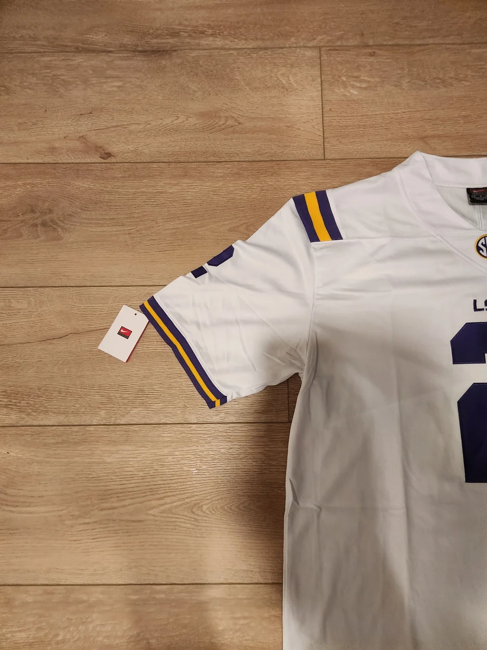 Justin Jefferson Louisiana Tiger LSU College Jersey Nwt Men's Size Medium White